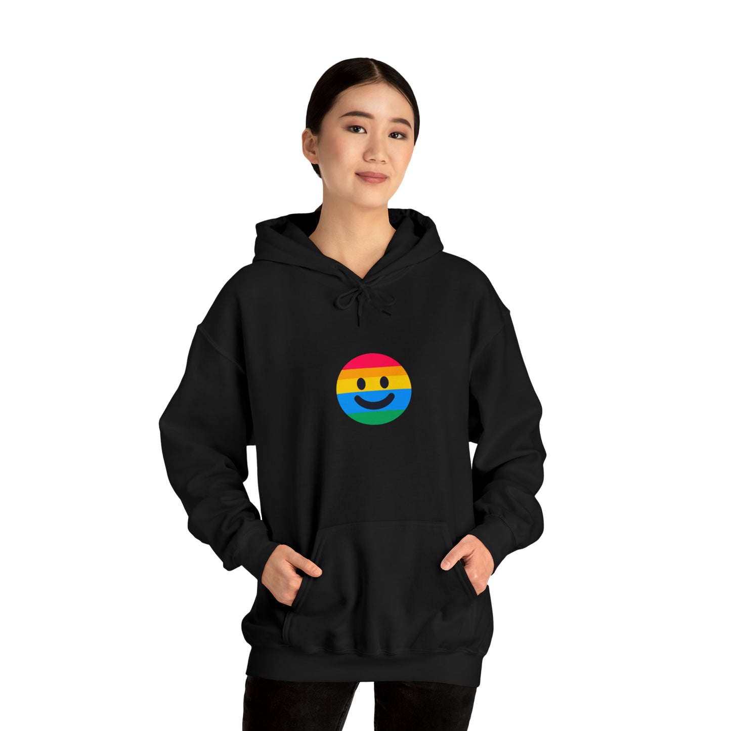 LEVOTON "HAPPINESS" emoji unisex hoodie with back LOGO