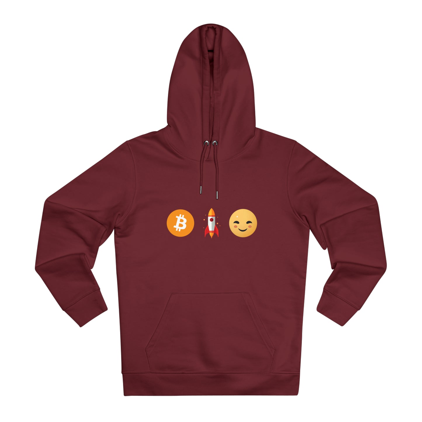 LEVOTON "TO THE MOON!" emoji unisex CRUISER hoodie with back LOGO