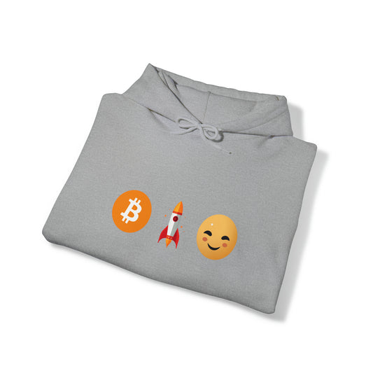 LEVOTON "TO THE MOON!" emoji unisex hoodie with back LOGO