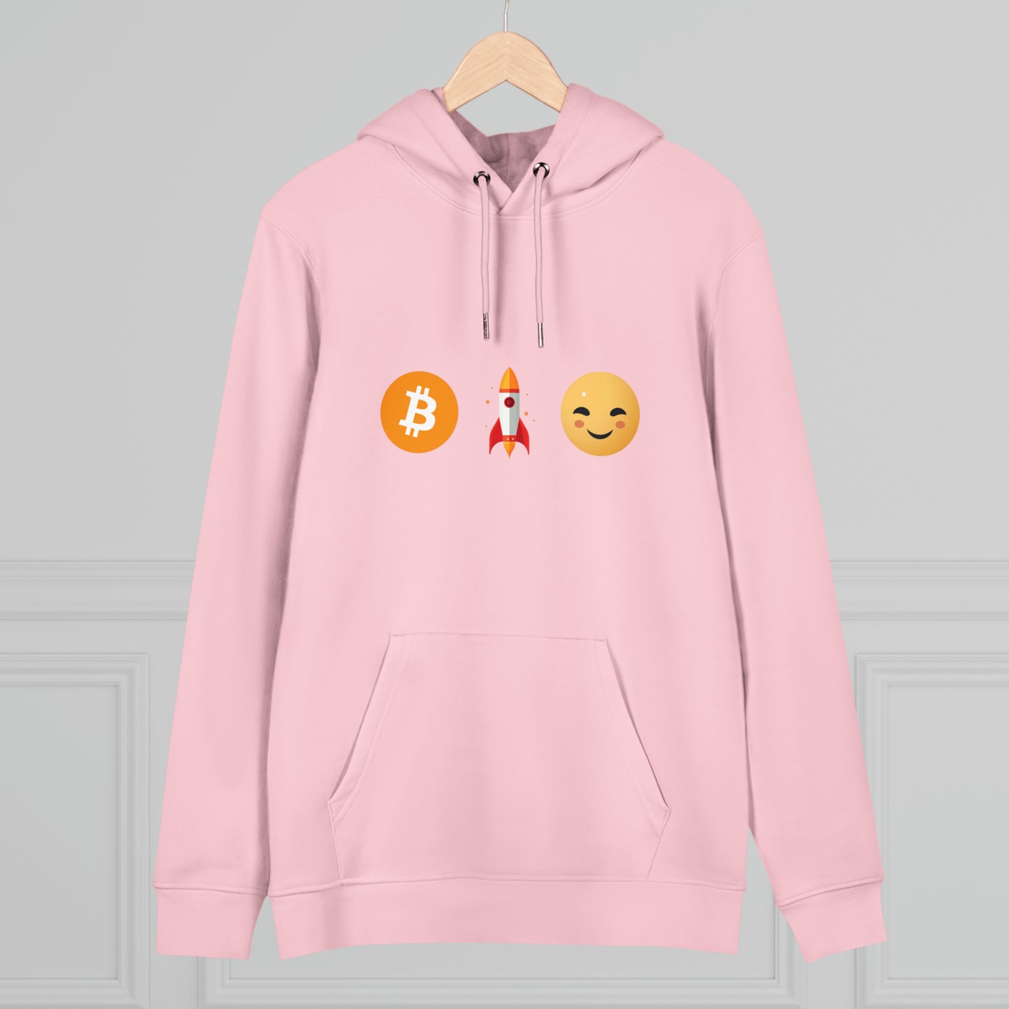 LEVOTON "TO THE MOON!" emoji unisex CRUISER hoodie with back LOGO