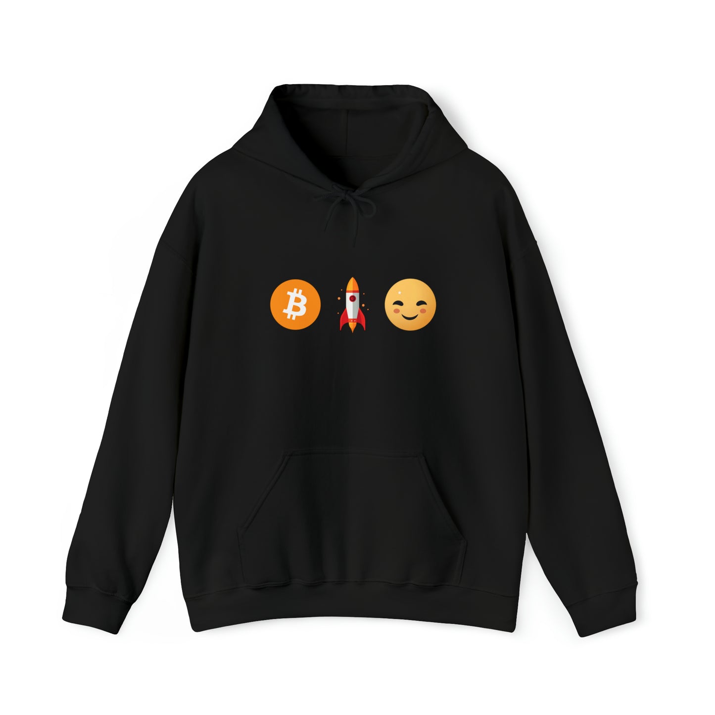 LEVOTON "TO THE MOON!" emoji unisex hoodie with back LOGO