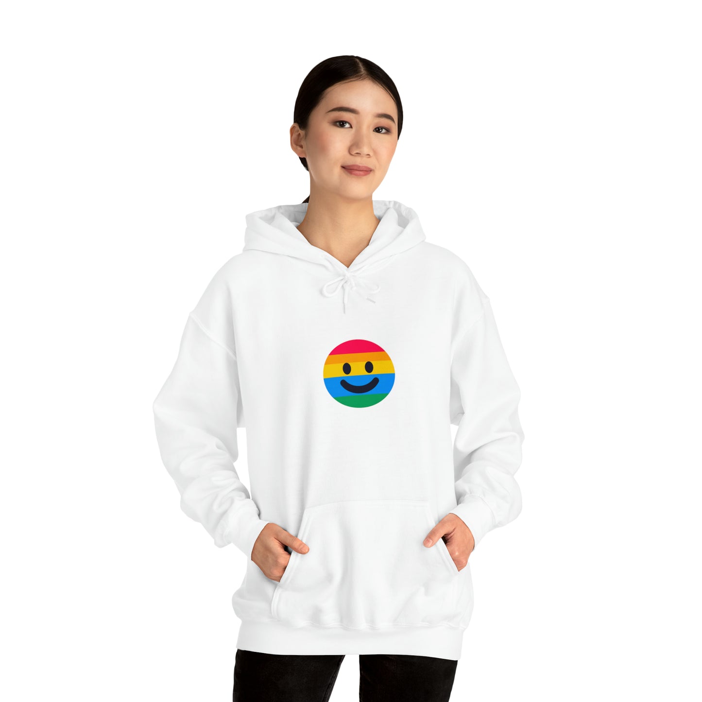 LEVOTON "HAPPINESS" emoji unisex hoodie with back LOGO