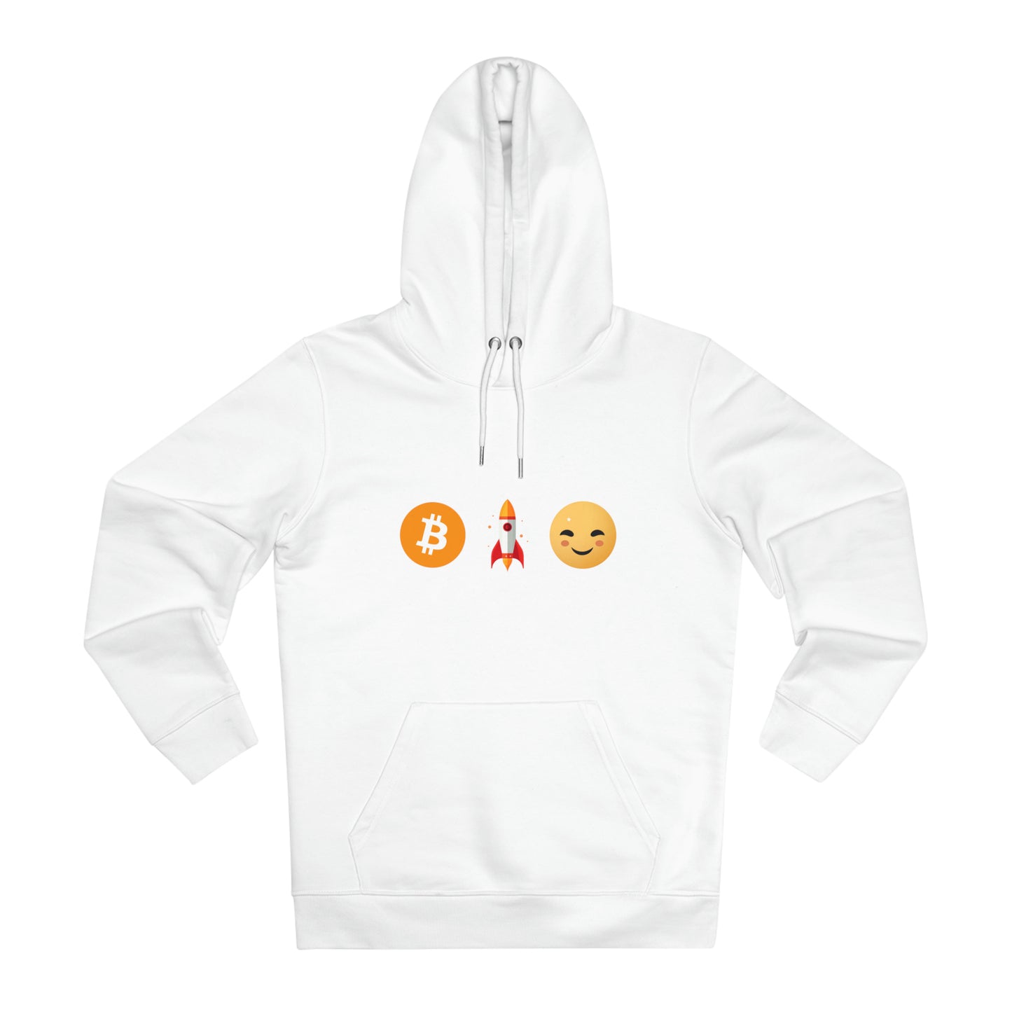 LEVOTON "TO THE MOON!" emoji unisex CRUISER hoodie with back LOGO