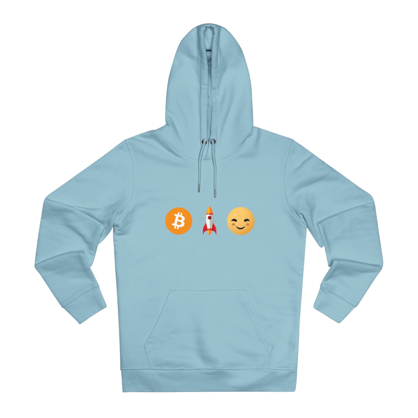 LEVOTON "TO THE MOON!" emoji unisex CRUISER hoodie with back LOGO